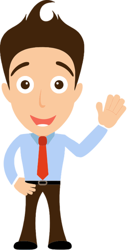 Hello Clipart Sociable Person - Clipart Man Png (261x500)