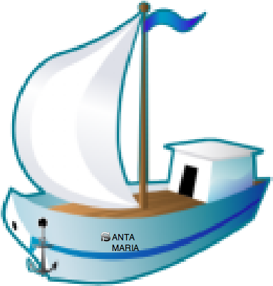 Happy Belated Columbus Day - Cartoon Sailing Ship (400x400)