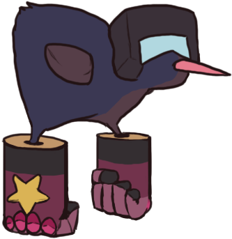 Birds Fanart Doodles Digital Art Kiwi Pearl Amethyst - Amethyst Pillow Steven Universe (400x400)