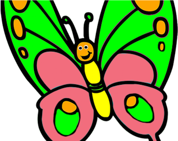 Adorable Clipart Cute Pink Butterfly - Clip Art (640x480)