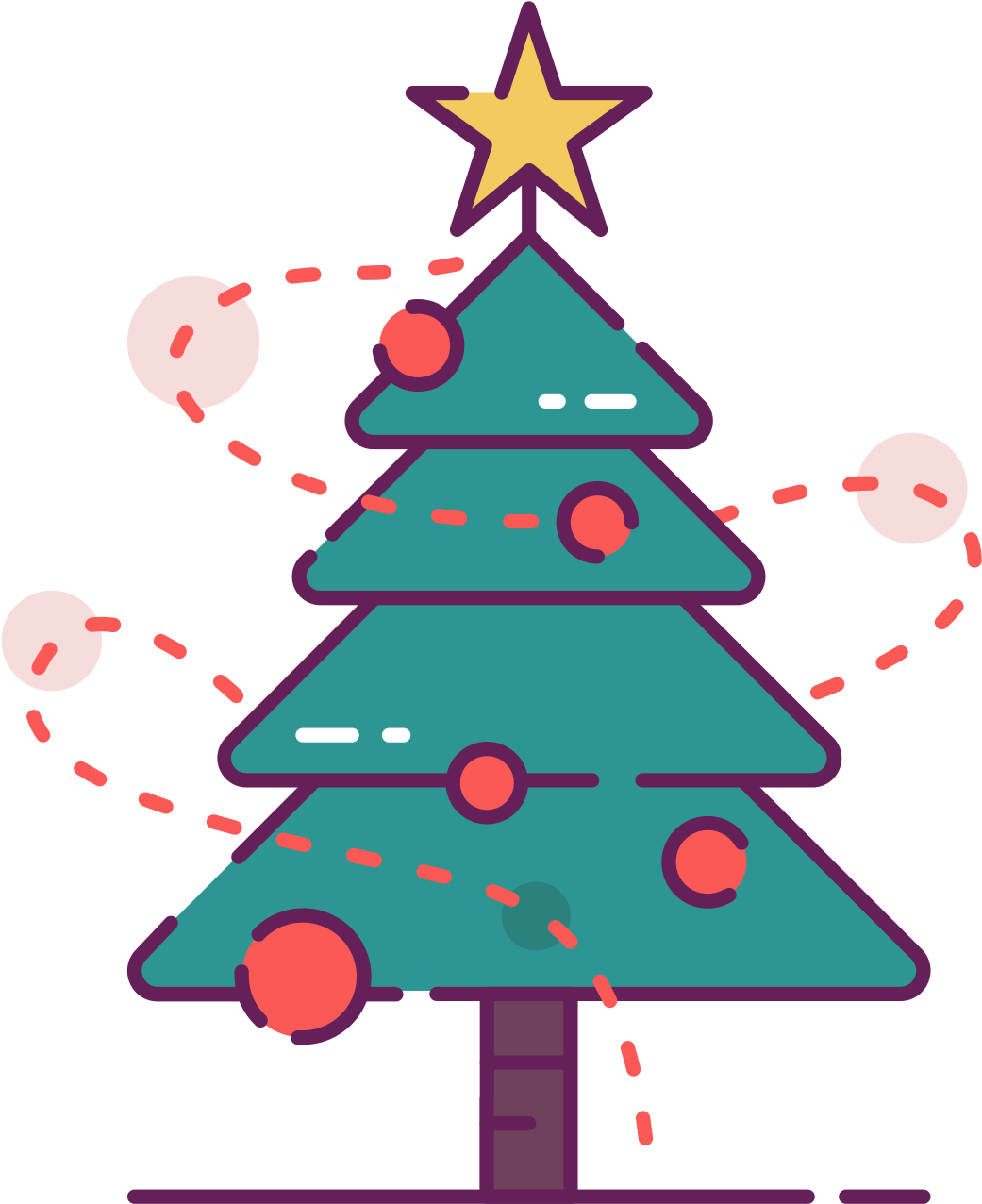 Decorated Christmas Tree Clip Art Free Hq - Make A Christmas Tree Drawing (1920x1280)