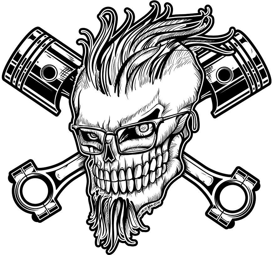 Shag O Rama - Car Mechanic Skeleton Logo Png (930x930)