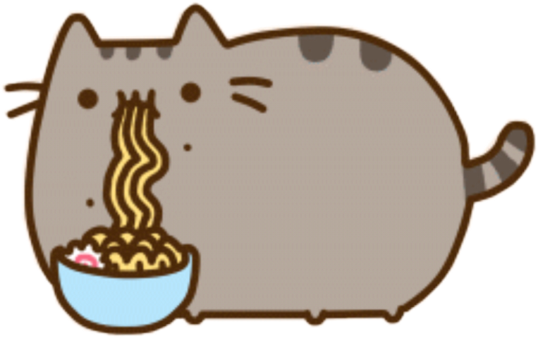 Pusheen Cat Eating Ramen (763x480)