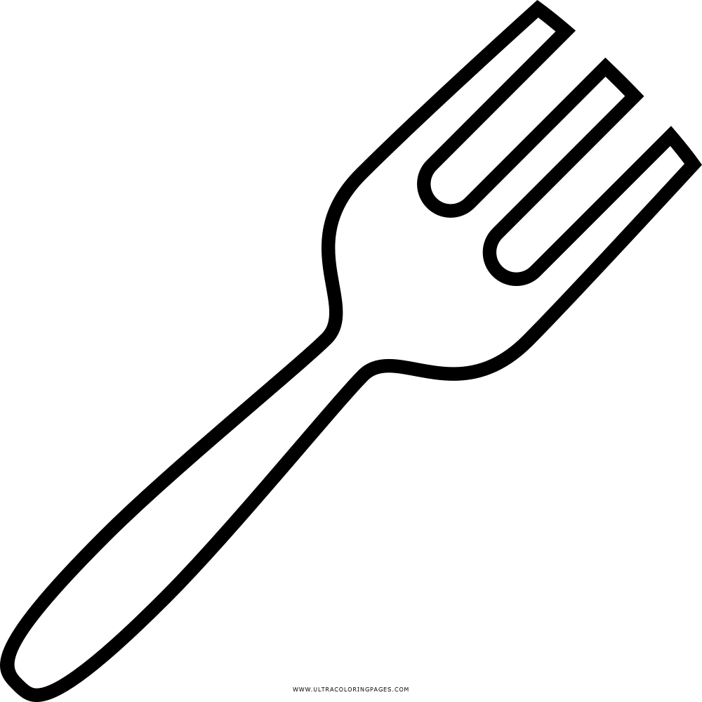 Forchetta Disegni Da Colorare - Dibujo De Tenedor Para Colorear (1000x999)