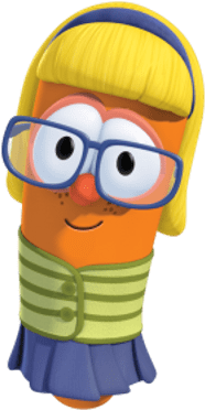 Laura The Carrot Wearing Glasses - Female Veggie Tales Characters (400x400)