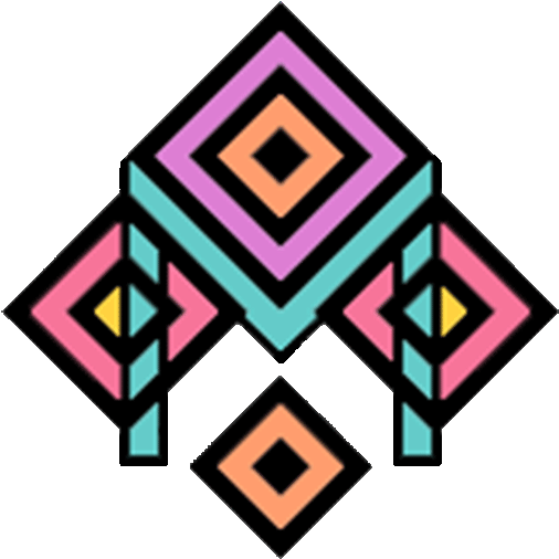 Mom Of 9 Kids - Geometric Mosaic Black & White (512x512)