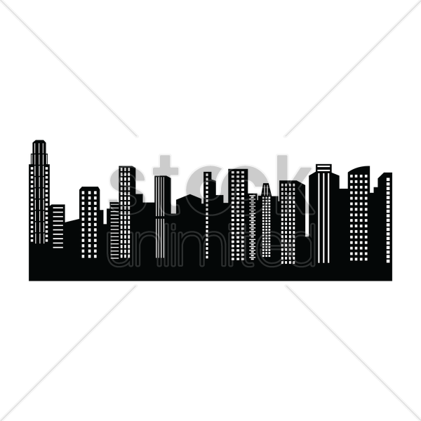 Skyline Clipart Silhouette City - Skyline (600x600)