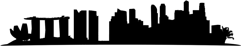 Our Milestones Fgb Gatekeepers Singapore - Silhouette Singapore Skyline Vector (949x239)
