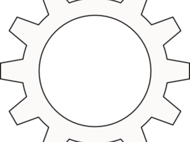 Single Clipart Cog - Cogwheel White Icon Png (640x480)