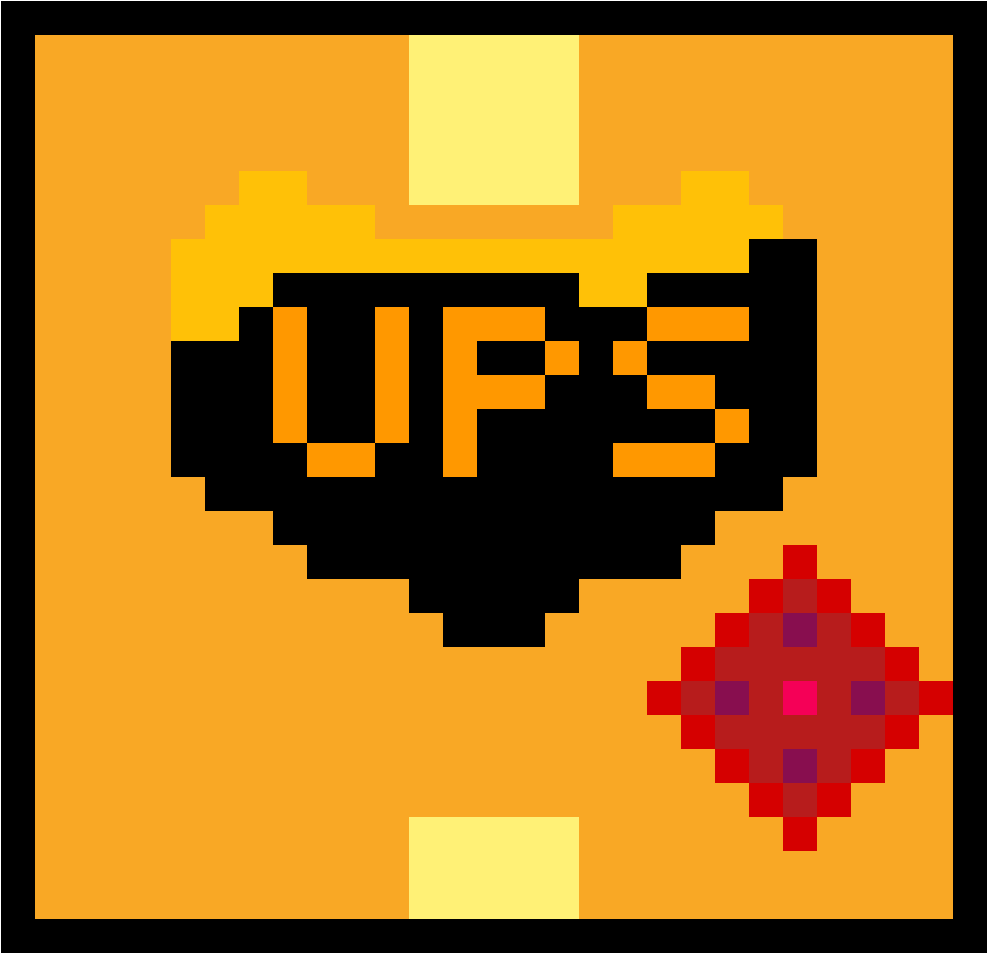 Ups Box - Gas Mask Pixel Art (1190x1190)