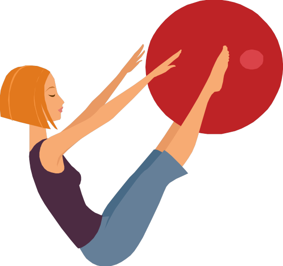 A Girl Named Michael - Pilates Clipart (570x537)