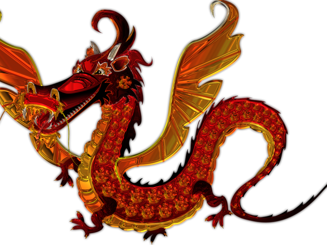 Dragon Clipart Fire Breathing Dragon - Cartoon Chinese Dragon (640x480)