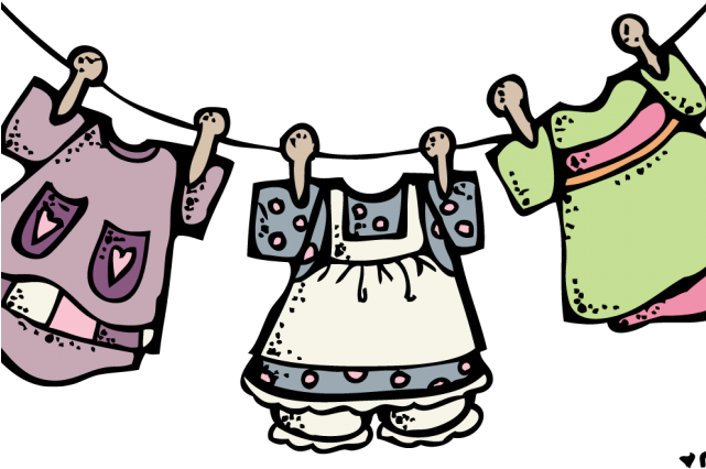 Free Clip A - Clothesline Of Clothes Clipart (640x480)