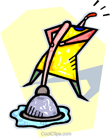 Toilet Plunger Royalty Free Vector Clip Art Illustration - Toilet Plunger Royalty Free Vector Clip Art Illustration (381x480)