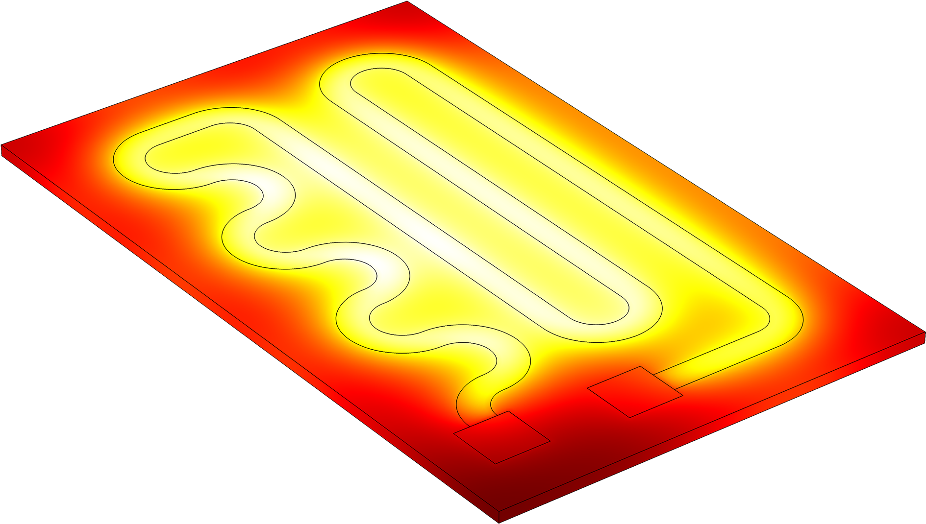 Model Showing Temperature Distribution In A Heating - Graphic Design (1920x1113)