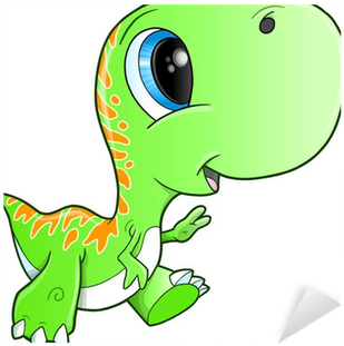 Cute Tyrannosaurus Rex Dinosaur T-rex Vector Sticker - Dinosaurios Rex Bebes Animados (400x400)
