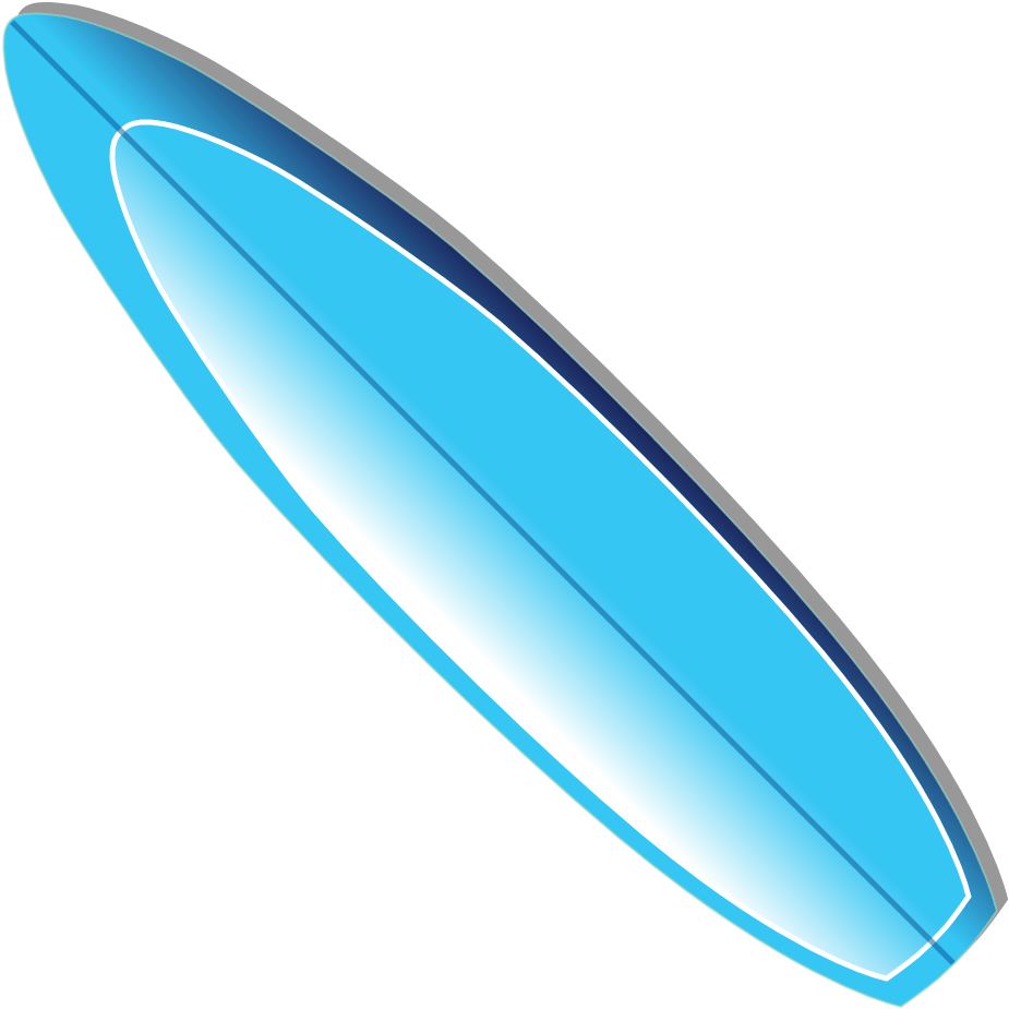 Surfboard Clip Art Transparent - Transparent Background Cartoon Surfboard (999x999)