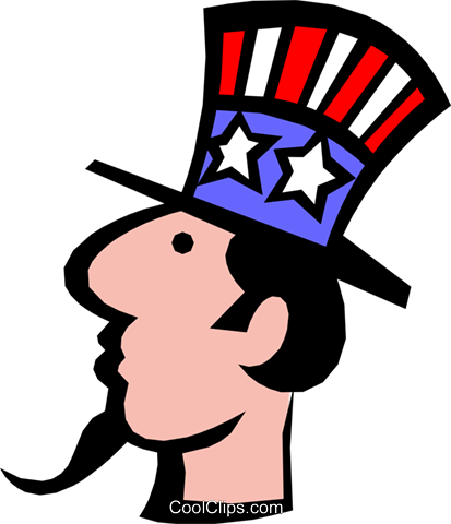 Uncle Sam Royalty Free Vector Clip Art Illustration - Uncle Sam (413x480)