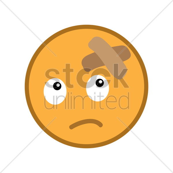 Emoticon With Band Aid Vector Image Stockunlimited - Cartoon (600x600)