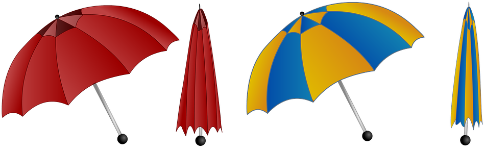 Umbrella, Colorful, Rain, Weather, Blue - Umbrella (1020x340)