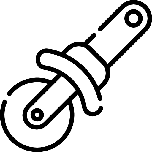 Pizza Cutter Free Icon - Line Art (512x512)