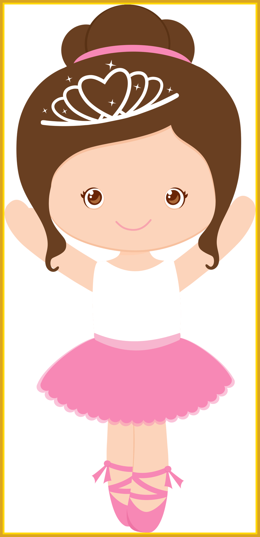 Shocking Clipart Girl - Princesa Bailarina (908x1873)