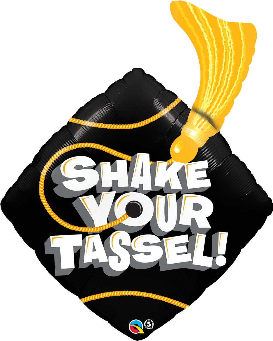 37" Shake Your Tassel Balloon - Square Academic Cap (937x1189)