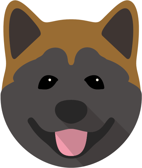 Akita 02 Yappicon Akita 03 Yappicon - Cartoon (600x600)