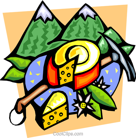 Swiss Design With Mountains And Cheese Royalty Free - Swiss Design With Mountains And Cheese Royalty Free (475x480)