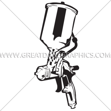 Clip Royalty Free Download Paint Gun Clipart - Outline Of Paint Gun (385x385)