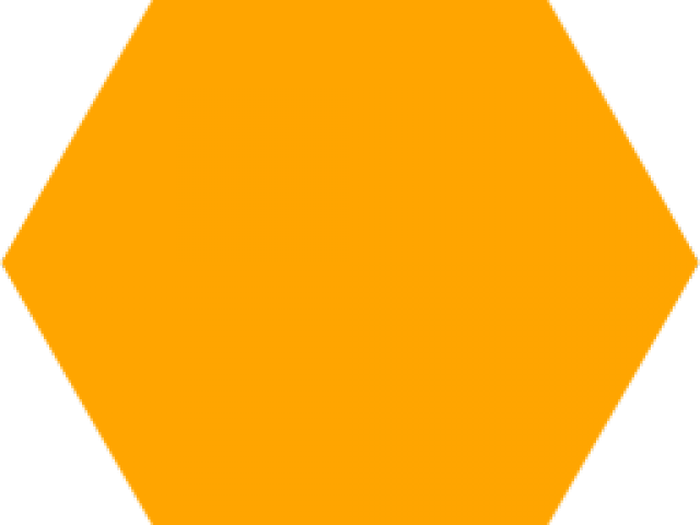 Hexagon Clipart Orange - Large Hexagon Png (640x480)