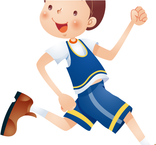 Racing Clipart Boy Girl - Running Boy Cartoon Png (640x480)