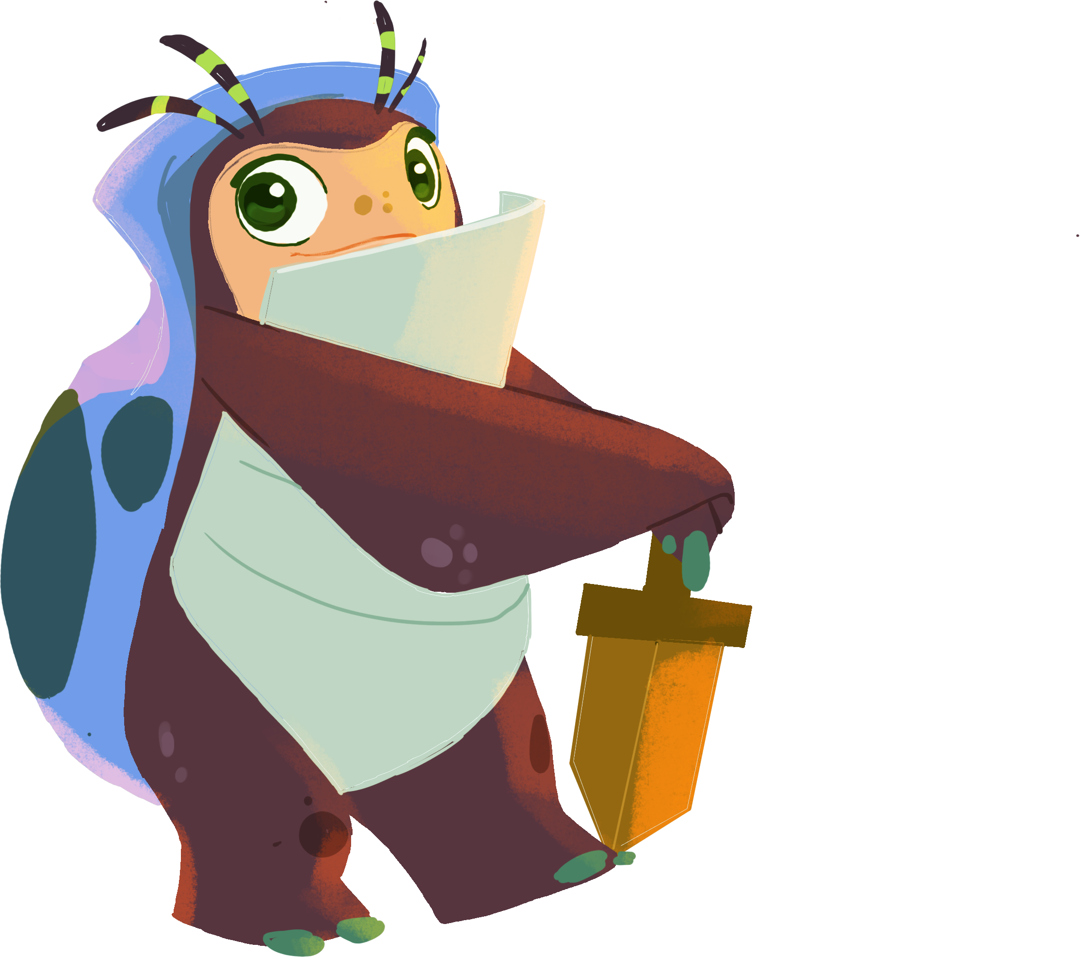 Charming Pretends He's Brave And Bold, But Knows Deep - Cartoon (2227x1973)