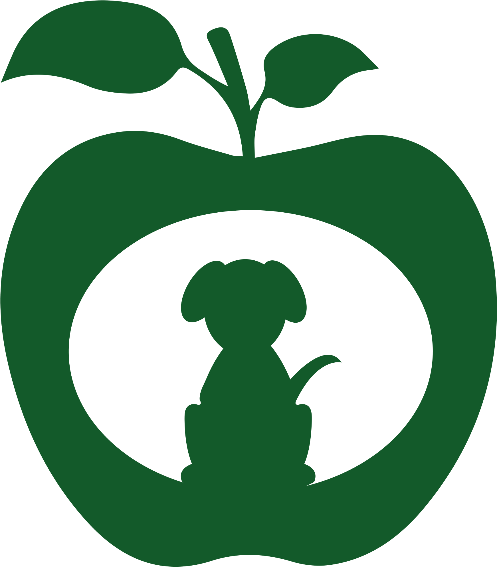 Appletree Five Star Pet Accommodation - Dog And Apple Logo (1772x2019)