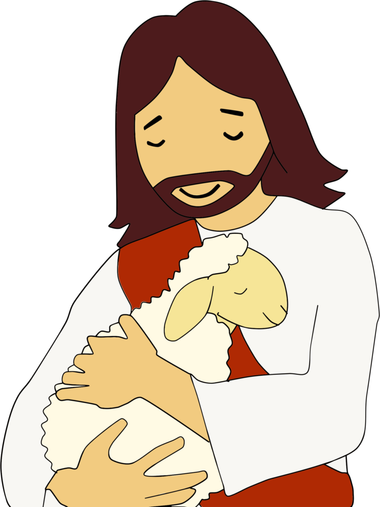 Jesus Christ And Lamb Clip Art - Jesus Clipart (767x1024)