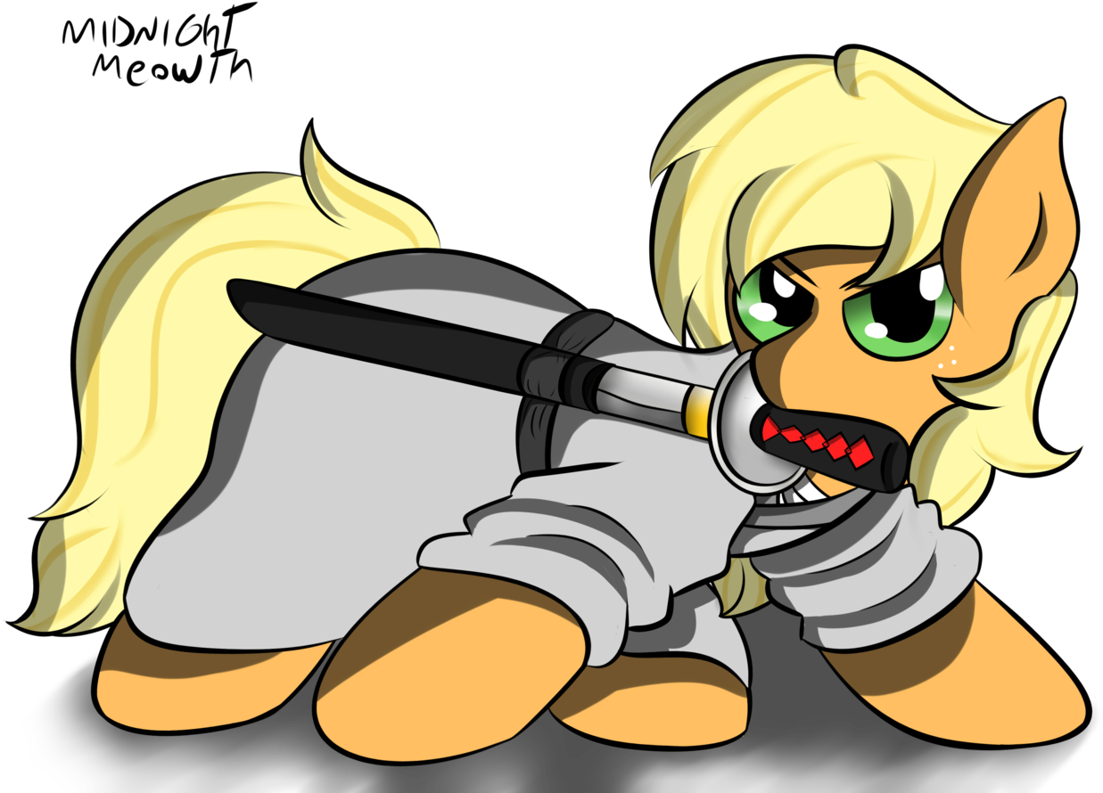 Midnightmeowth, Clothes, Katana, Kimono , Safe, Simple - Cartoon (1280x905)