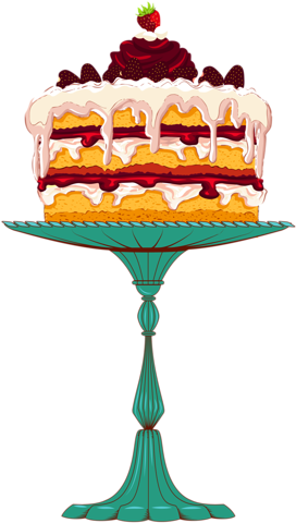 Pintura En Tela, Tartas, Personalizar, Pasteles, Comida - Strawberry Shortcake Dessert Clipart (283x500)