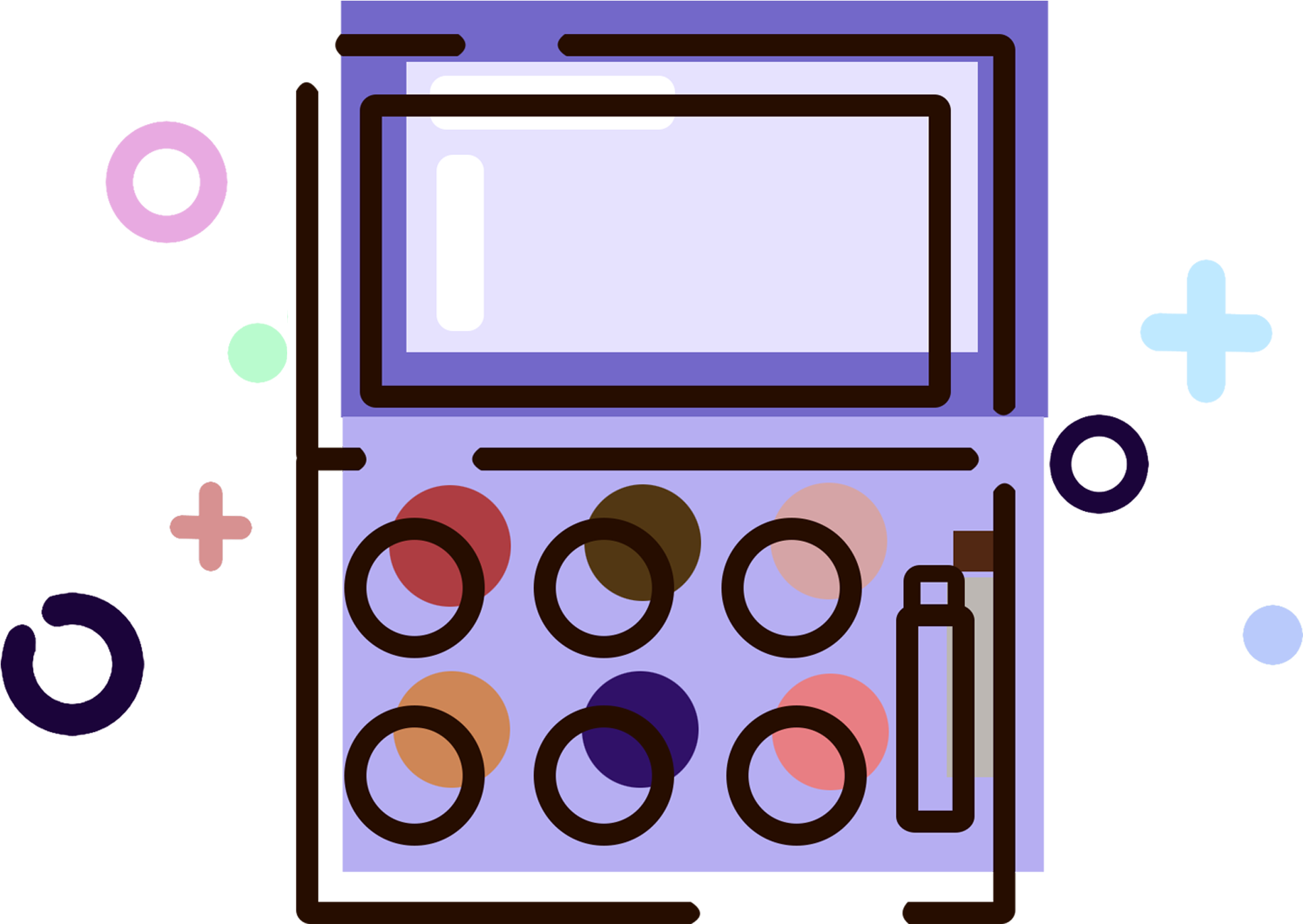 Mbe Nécessités Quotidiennes Cosmétiques Plateau D'ombres - Cosmetics (2000x2000)