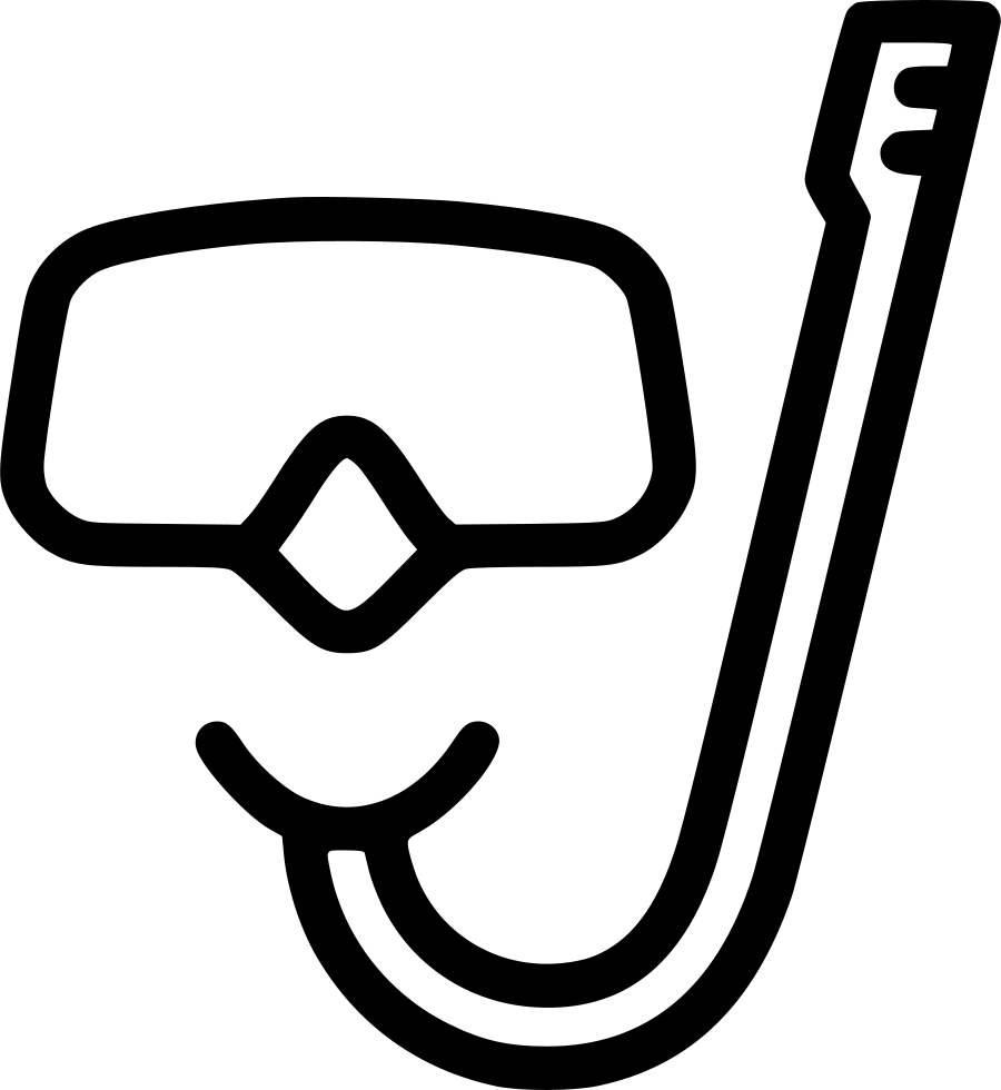 Snorkel, Diving Mask Png - Snorkel Outline (900x980)