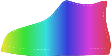 Crayon Box Ombre Rainbow Aquila High Top Microfiber - Crayon Box Ombre Rainbow Aquila High Top Microfiber (500x500)