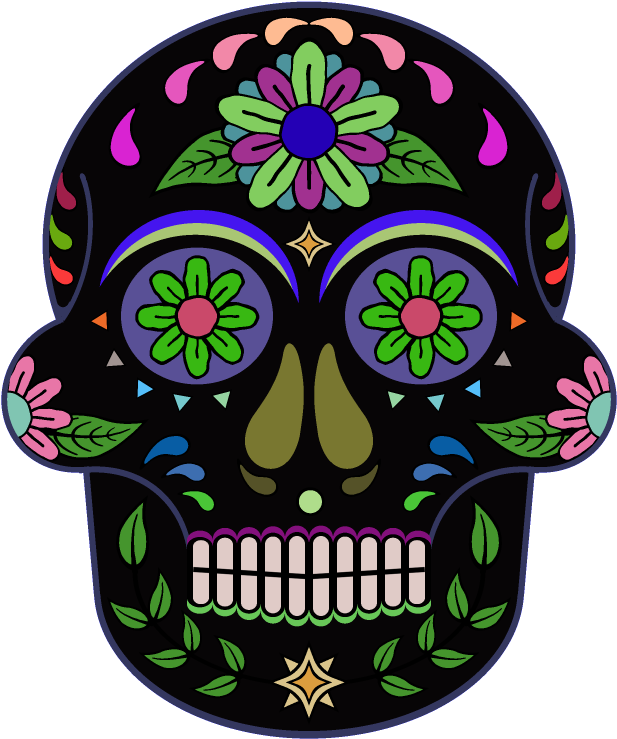 Day Of The Dead 800 X 800 Png Transparent - Skull (800x800)