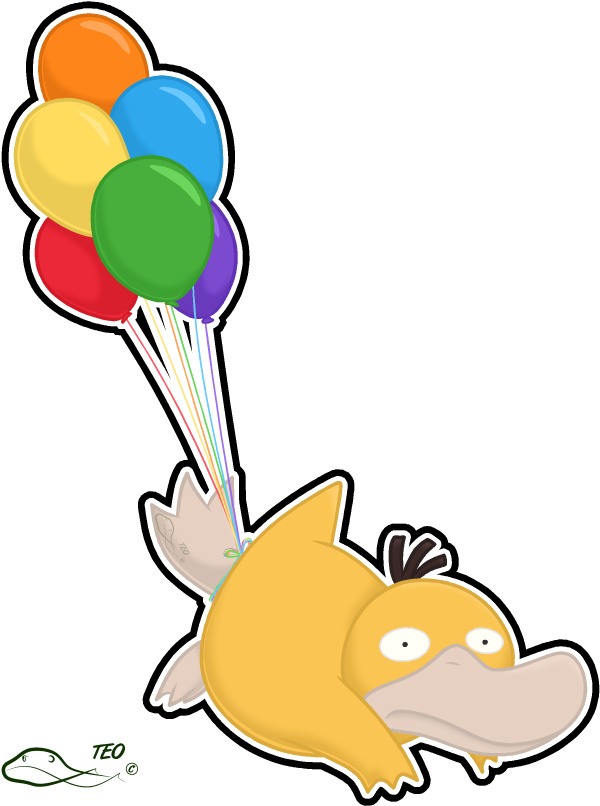 Psyduck Floats By The Emerald Otter - Psyduck Floats By The Emerald Otter (630x815)