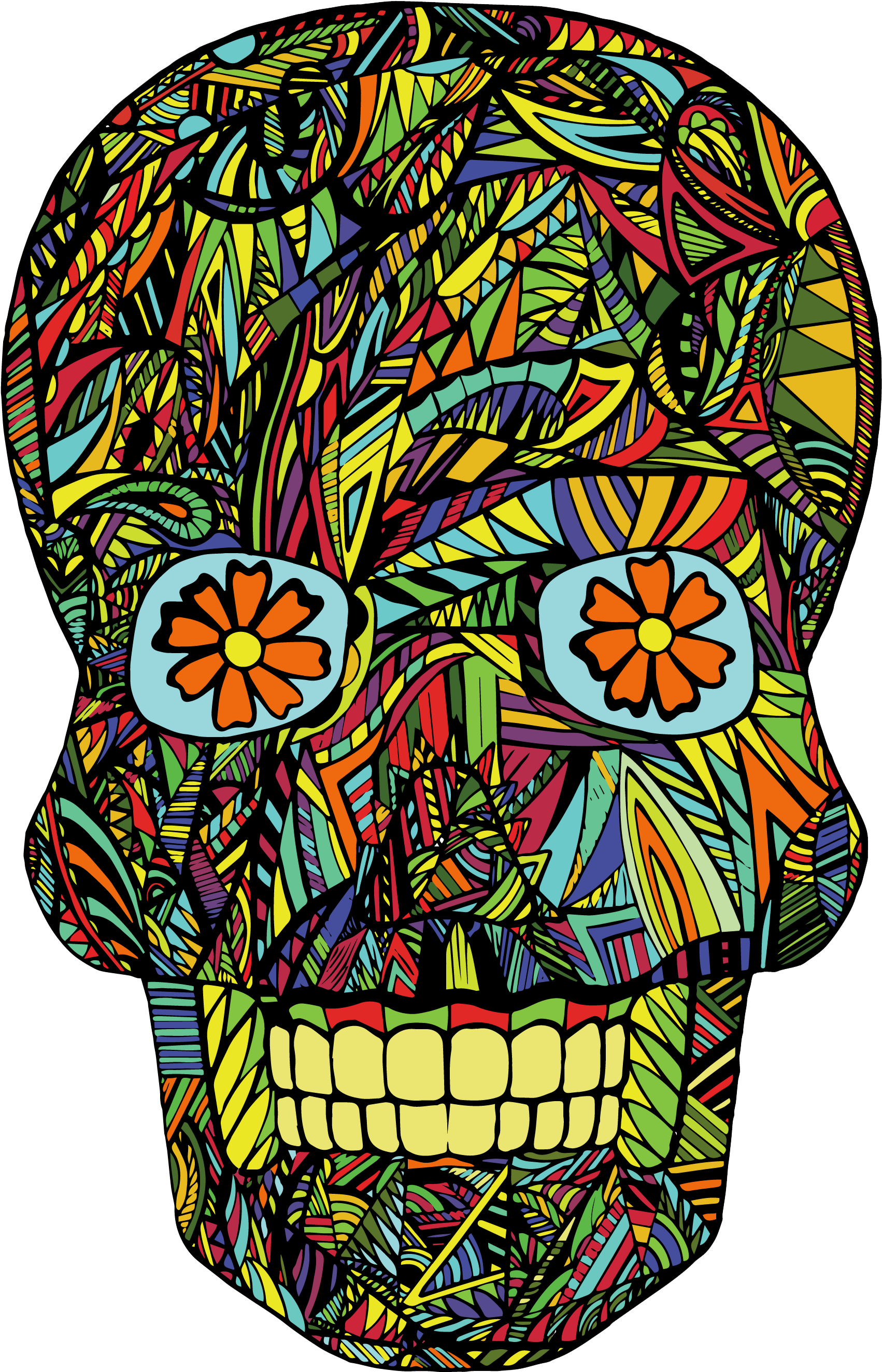 Dia De Los Muertos Zentangle1 Copy - Dia De Los Muertos Zentangle1 Copy (1782x2670)