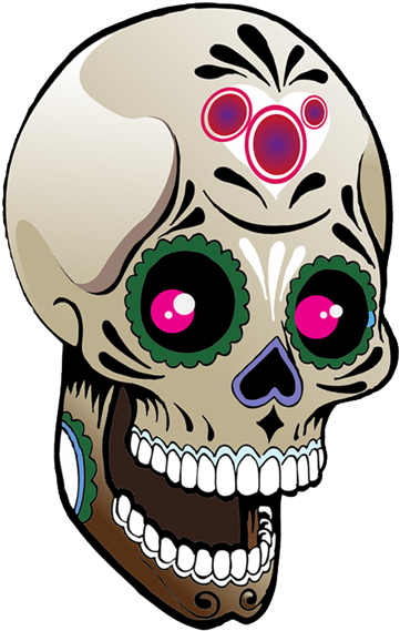 Sugar Skull - Sugar Skull Day Of The Dead Png (400x593)