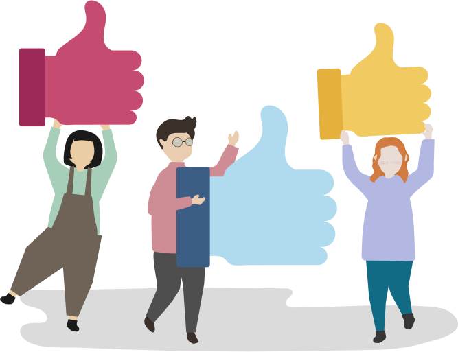 People-img - People Thumbs Up Vector (667x513)