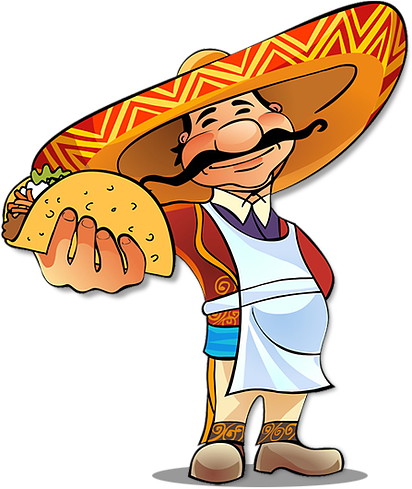 Clipart1449685536 - Cartoon Mexican Food Png (412x489)