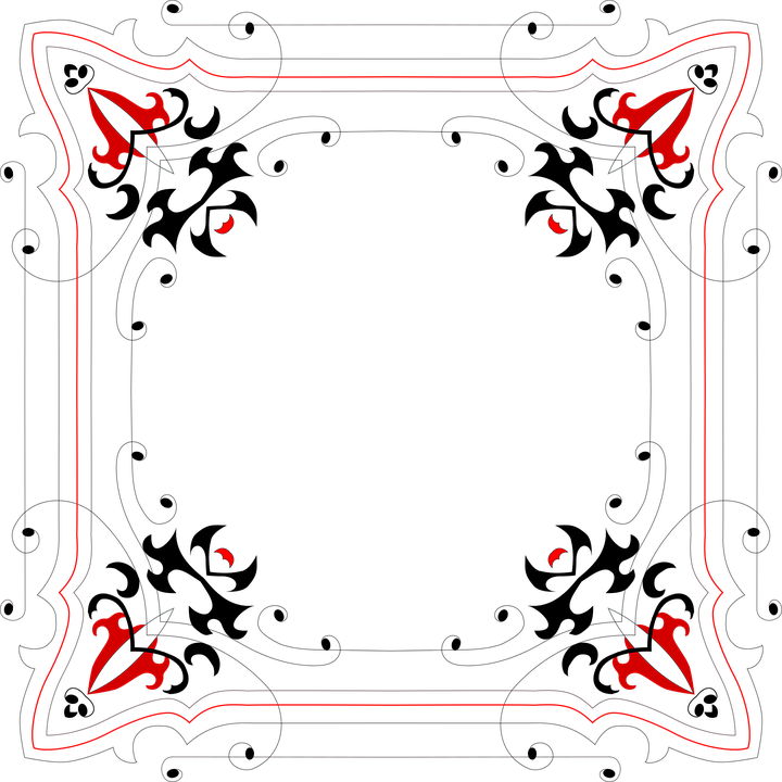 Decorative, Ornamental, Flourish, Floral, Frame, Border - Clip Art (720x720)