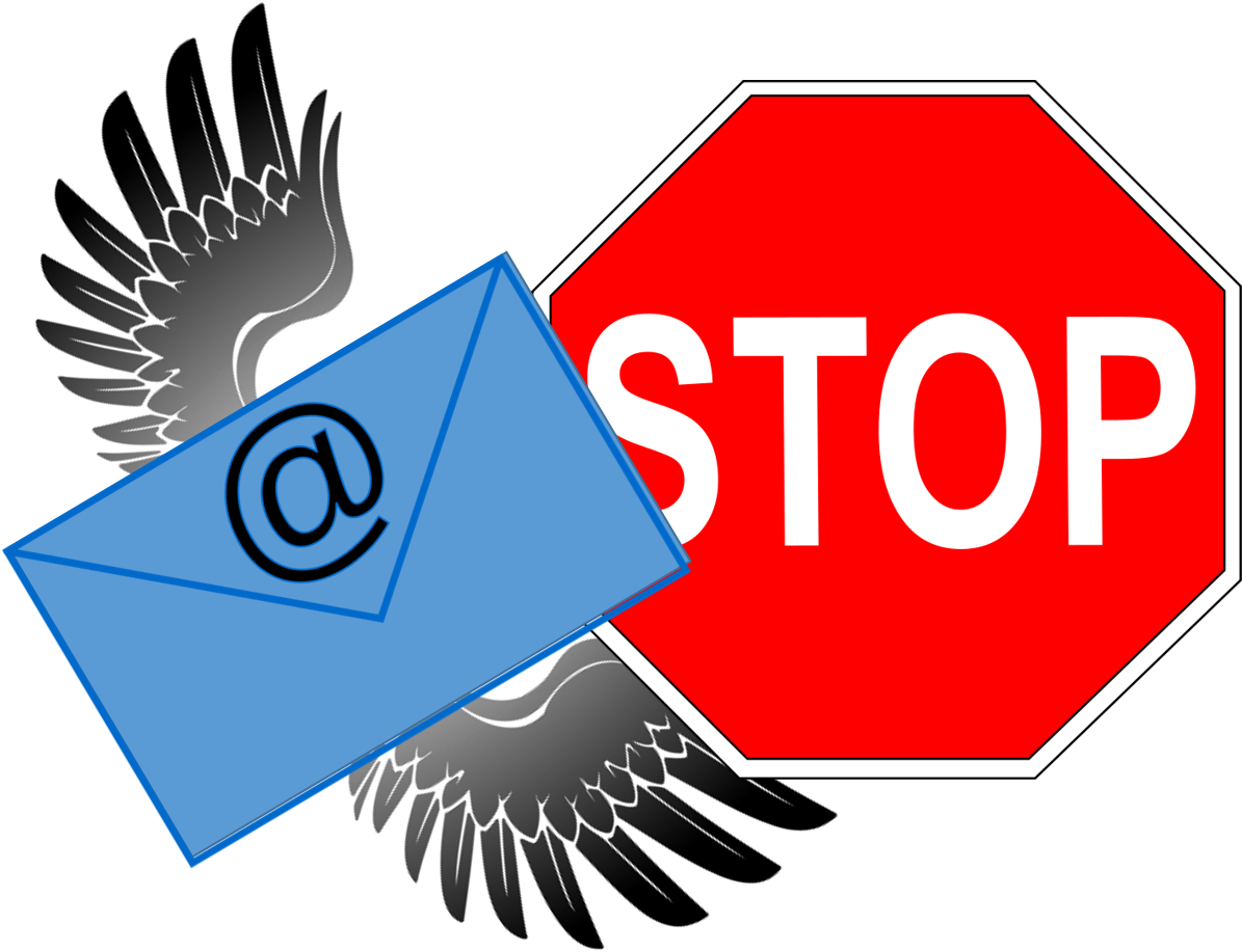 Stop Email - Stop Sign Png (1377x1240)