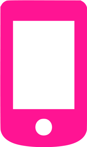 Deep Mobile Icon Free Icons - Mobile Icon Png Pink (512x512)