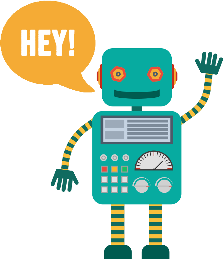 Cartoon Robot Waving (755x930)